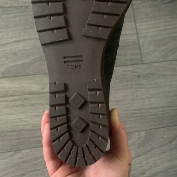 Toms Charcoal and Chocolate Lace-Up Wedges - Picture 4 of 6